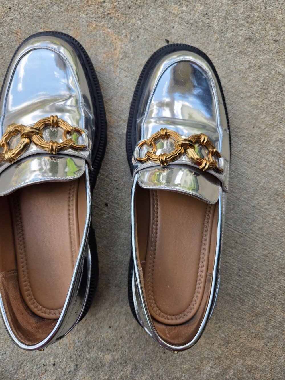 Circus NY Women's by Sam Edelman Ella Loafer Shoes, Soft Silver Size 9M - Picture 7 of 7